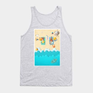 Summer vacation of couple of dogs. Tank Top